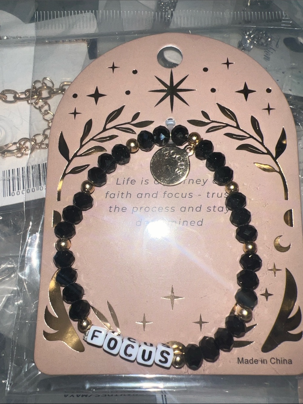 Inspiration beaded stretch bracelet FOCUS